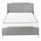 Monarch Specialties Bed, Queen Size, Bedroom, Upholstered, Grey Linen Look, Chrome Metal Legs, Transitional I 6045Q - alternate 4
